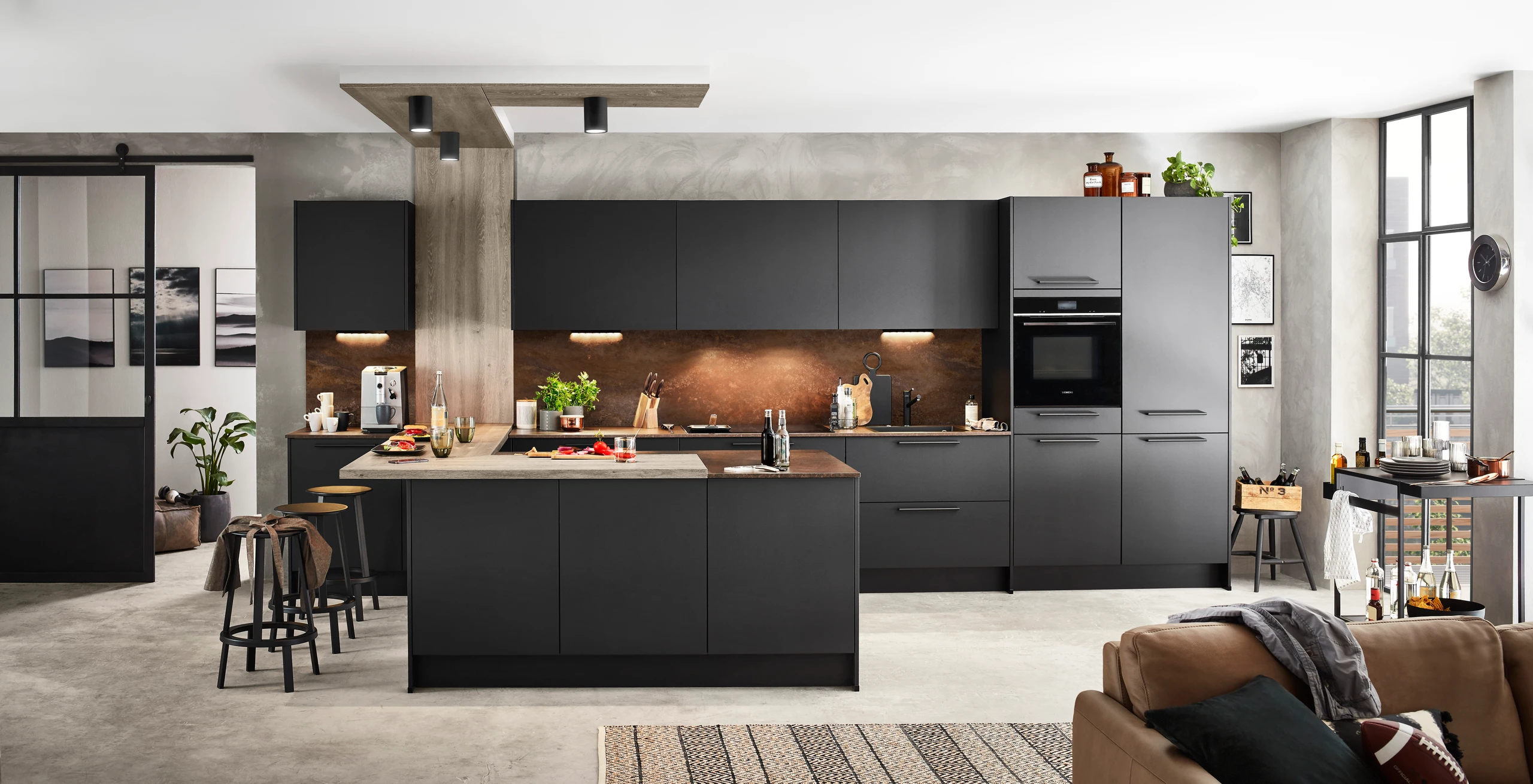 Divine Kitchen Collection secondary view with graphite black finish